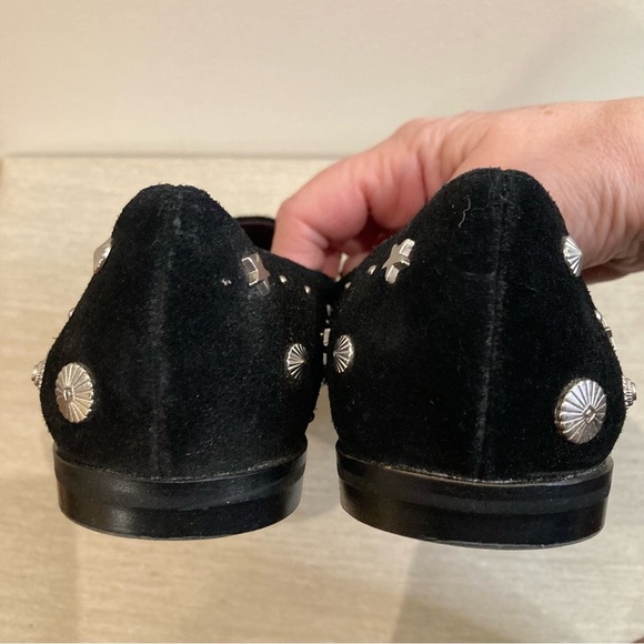 BCBGENERATION Sz 7  Nikkola Slip On Metal Studs Suede Slip On Pointy Toe Shoes - Picture 8 of 16